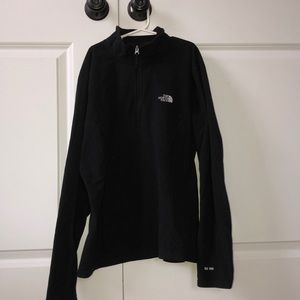 Black north face quarter zip fleece sweater